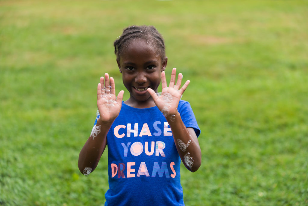 A camper at Camp Common Ground