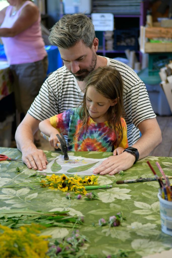 Making art at Camp Common Ground