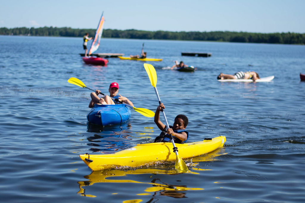 Kayaking at Camp Abnaki