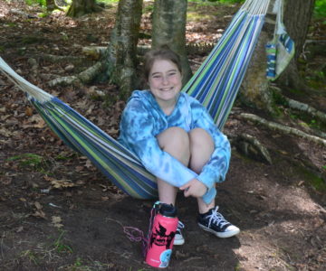 Relaxing at Girl Scout Camp
