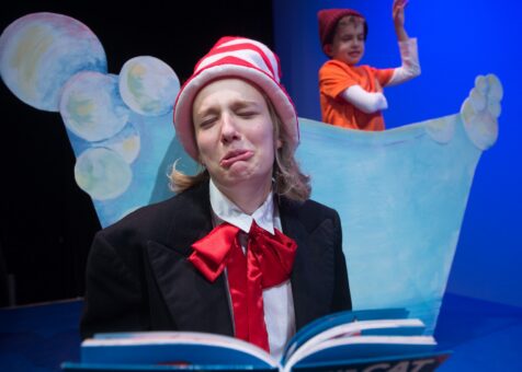 seussical – cat in the hat & jojo in bath photo Robert Eddy